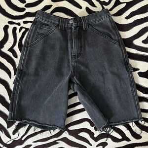 Black Denim Cargo Shorts